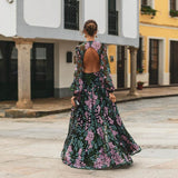 Trendy Floral Print Slim Backless Maxi Dress Casual Holiday Summer Cosy Vestidos Mother of The Bride Dress Evening Party Robe