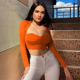 Prettyswomen Chain Sweater Women 2022 Autumn Winter New Fashion Long Sleeve V-Neck Sexy Cut Out Long Sleeve Bottomed Tops