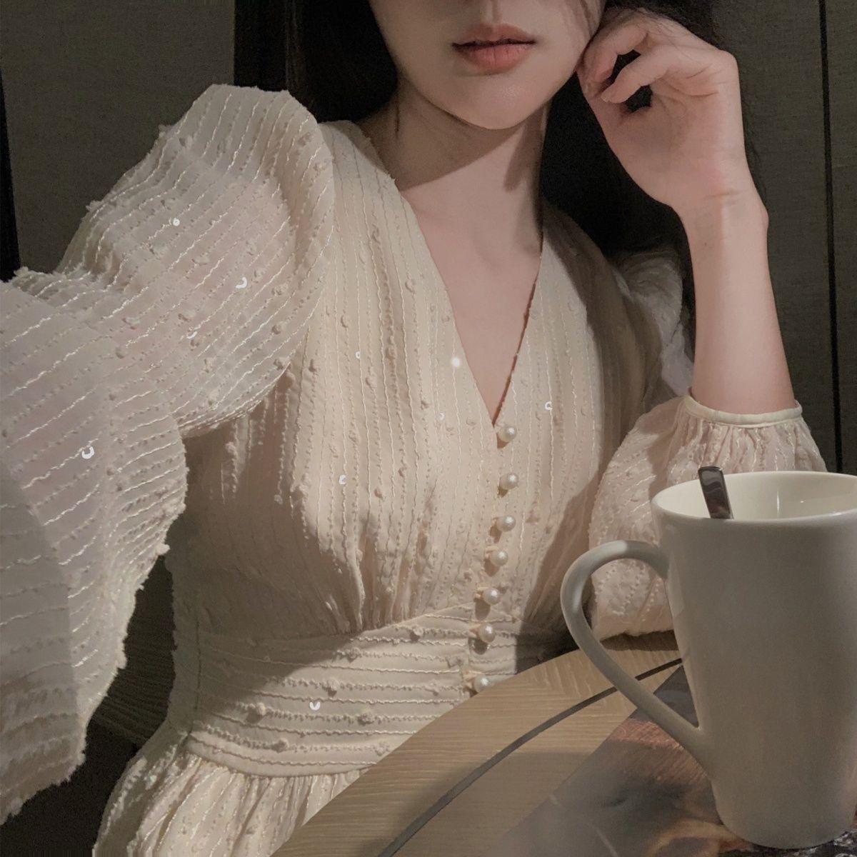 Elegant Vintage Dress Women Sequin Long Sleeve Designer Party Midi Dress Casual Slim Korean Dress Women's Clothing Autumn 2022