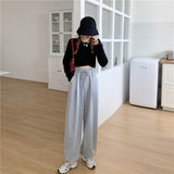 Thanksgiving Day Gifts Women's Gray Sports Pants 2022 Fall Style Loose-Fitting Loose Pants Fashion Casual Sports Pants Black Trousers Jogger Streetwear