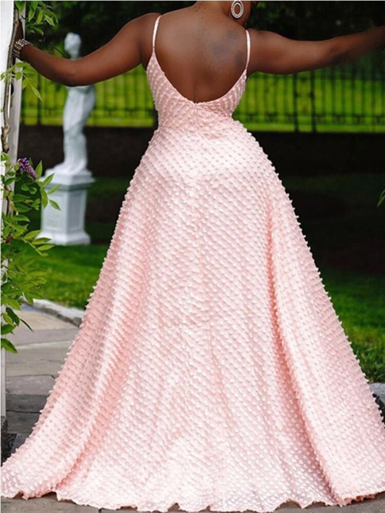 2022 Spaghetti Straps Prom Homecoming Dresses Plus Size Backless Evening Party Vestido Lady Sexy Pink Fashion Bridesmaid Robe