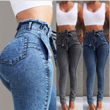 Prettyswomen Hip-Up And Waist-Up Sexy Pants 2022 Women Jeans Temperament Fitness Pants