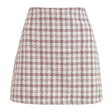 Women Skirts Spring women plaid mini skirts with zipper 2022 Causal girls outwear bottom stright skirts