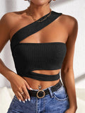 Prettyswomen Summer Women Tube Crop Tops Sexy Hollow Out Knitted Tank 2022 Y2K Short Off Shoulder Solid Slash Neck Mini Vest 2022