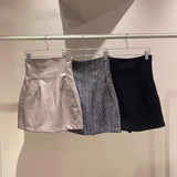 Graduation gifts  21 Autumn Winter New Design Fashion Women Short Jupes Japan Style Faldas Solid Casual High Waist Slim Mini Skirts