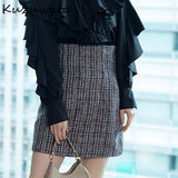 Graduation gifts  21 Autumn Winter New Design Fashion Women Short Jupes Japan Style Faldas Solid Casual High Waist Slim Mini Skirts