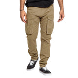 PrettysWomen  Cargo pant  Men Cargo Pants with Pockets Solid Color Loose Drawstring Jogger Sweatpants Casual Trousers for Streetwear