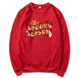 Prettyswomen Spooky Season Sweatshirt Spooky Season Halloween Hoodie Cute Ghost Graphic Pullover Spooky Vibes Halloween Crewneck Sweatshirts