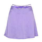 PrettysWomen New Summer Mini Skirts Fashion Women SilkA-line Skirts High waist Short Solid Soft female Skirts