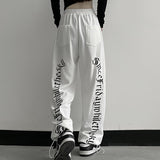 Thanksgiving Day Gifts Fernan Hip Hop Letter Print Sweatpants Women Baggy 2022 Fashion Oversize Sports Pants Autumn White Trousers Joggers Streetwear