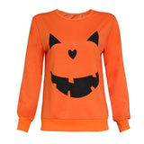 Prettyswomen Halloween Costume Hot Sale Women Halloween Pumpkin Print Long Sleeve Sweatshirt Pullover Tops Blouse Shirt Female Casual Hoodies Tracksuit 832710