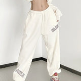 Prettyswomen  Y2K White Joggers Sweatpants Women Oversize Korean Streetwear Letter Print Jogging Sports Pants Harajuku Trousers Female