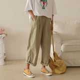 Prettyswomen Casual Pants Women Solid Wide Leg Trousers Ins BF Harajuku All-Match Loose Korean Style Womens Chic Ulzzang Drawstring Fashion