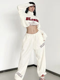 Prettyswomen  Y2K White Joggers Sweatpants Women Oversize Korean Streetwear Letter Print Jogging Sports Pants Harajuku Trousers Female