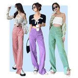 Prettyswomen  Streetwear Women Jeans Pink Y2K Korean Fashion 2022 Harajuku Low Waist Denim Pants Women Loose Trousers Female Clothing