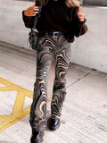 Prettyswomen Paisley Print Vintage High Waist Pants Women Casual Skinny Elegant Long Trousers Ladies Fashion Streetwear Summer