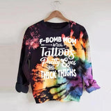 Prettyswomen Halloween Costume Tie-Dye Print Hoodie Women Letter Sweatshirt Harajuku Long Sleeve Top Halloween Fashion Streetwear Oversized Hoodies Pullovers