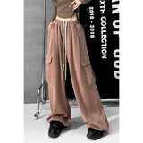 Prettyswomen 2022 new high street dancing overalls ins loose wide-leg pants big pocket sweatpants spring and autumn pants for women joggers