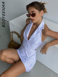 BOOFEENAA Sexy Two Piece Skirt Set Rave Festival Club Outfits Summer Clothes for Women Mini Dress Sets Wholesale Items C85-DG17