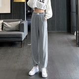 Thanksgiving Day Gifts Prettyswomen Women's Pants High Quality Sports Pants Women's Pants Loose Sports Pants Grey Jogging Pants High Waist Casual Women's Pants